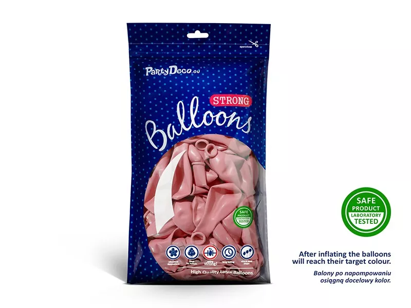 100 palloncini in rosa pastello 23 cm