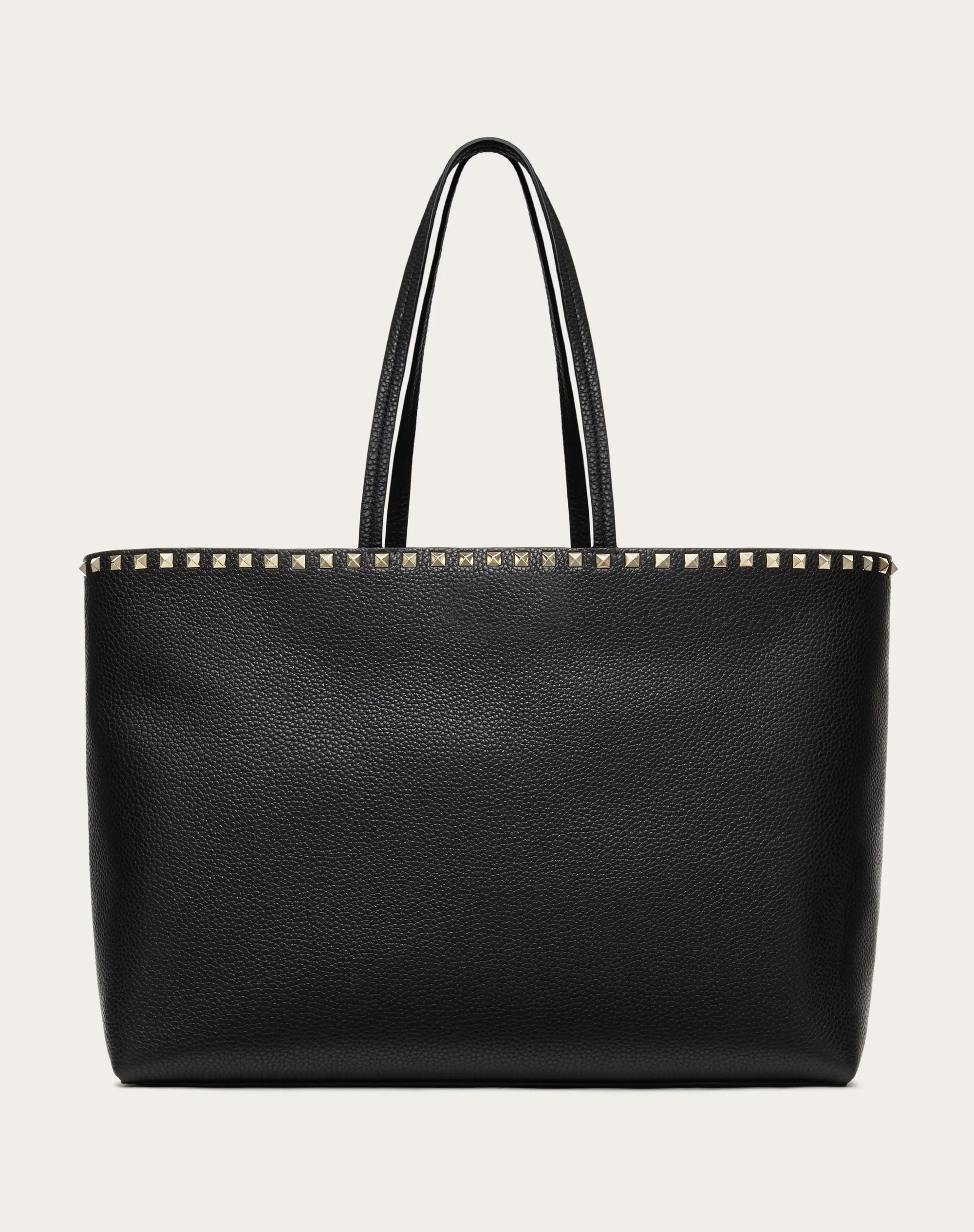BORSA SHOPPING ROCKSTUD IN VITELLO GRANATO