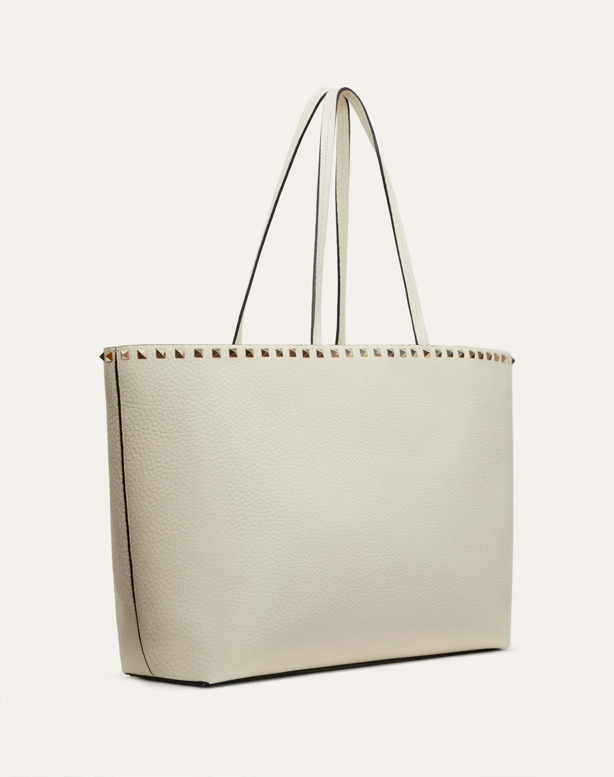 BORSA SHOPPING ROCKSTUD IN VITELLO GRANATO