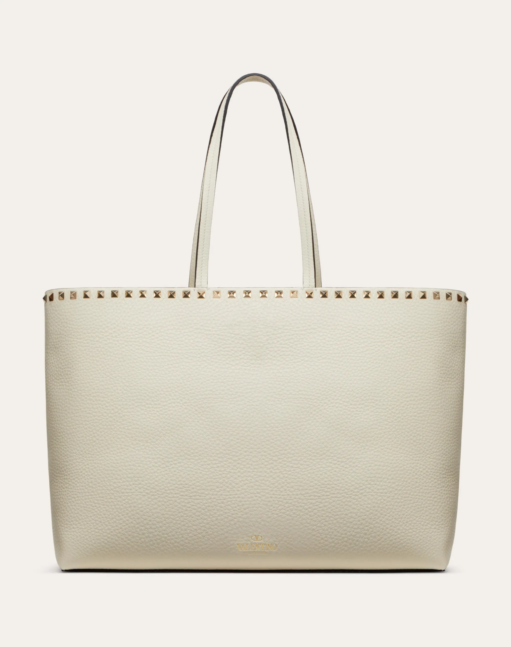 BORSA SHOPPING ROCKSTUD IN VITELLO GRANATO