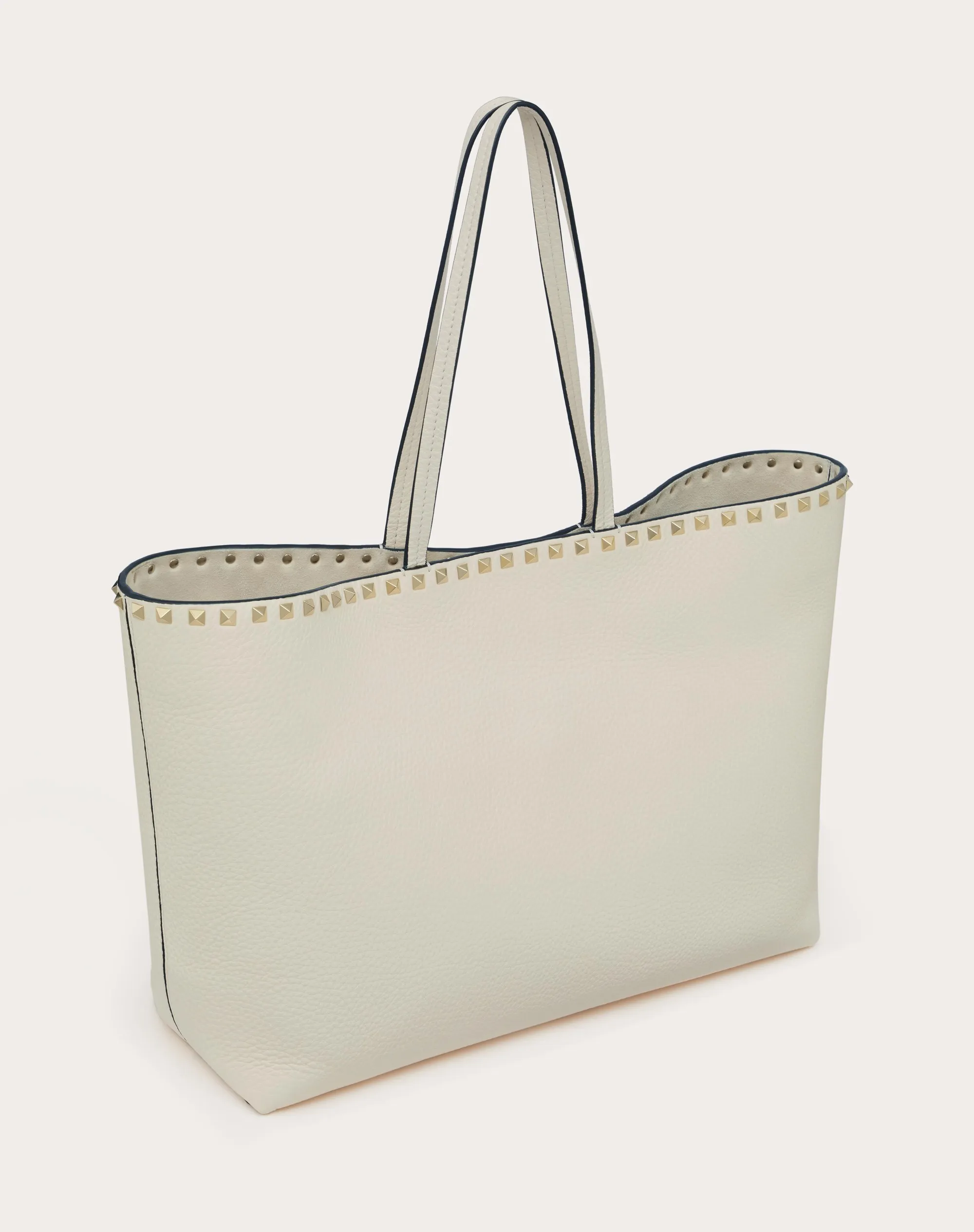BORSA SHOPPING ROCKSTUD IN VITELLO GRANATO