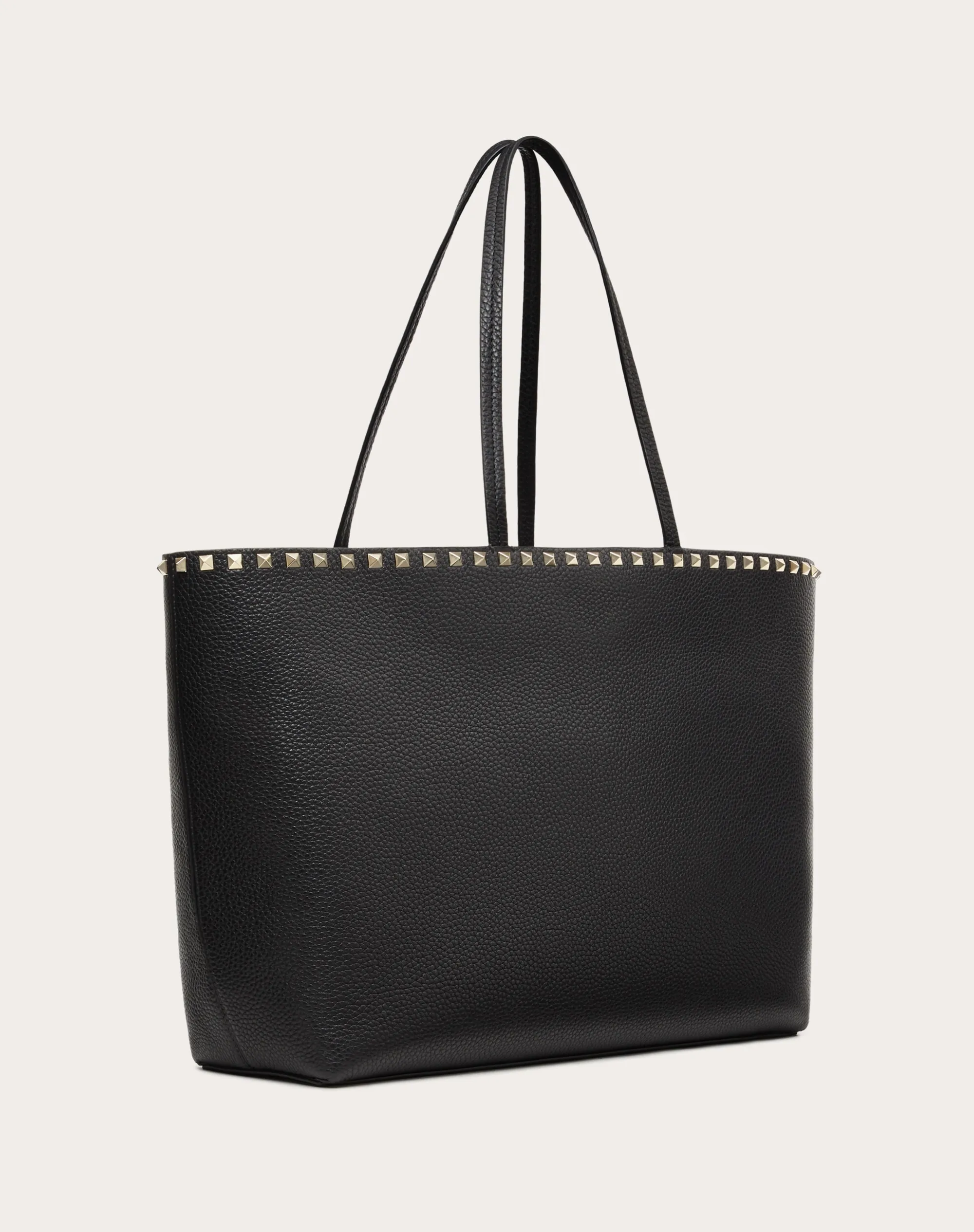 BORSA SHOPPING ROCKSTUD IN VITELLO GRANATO