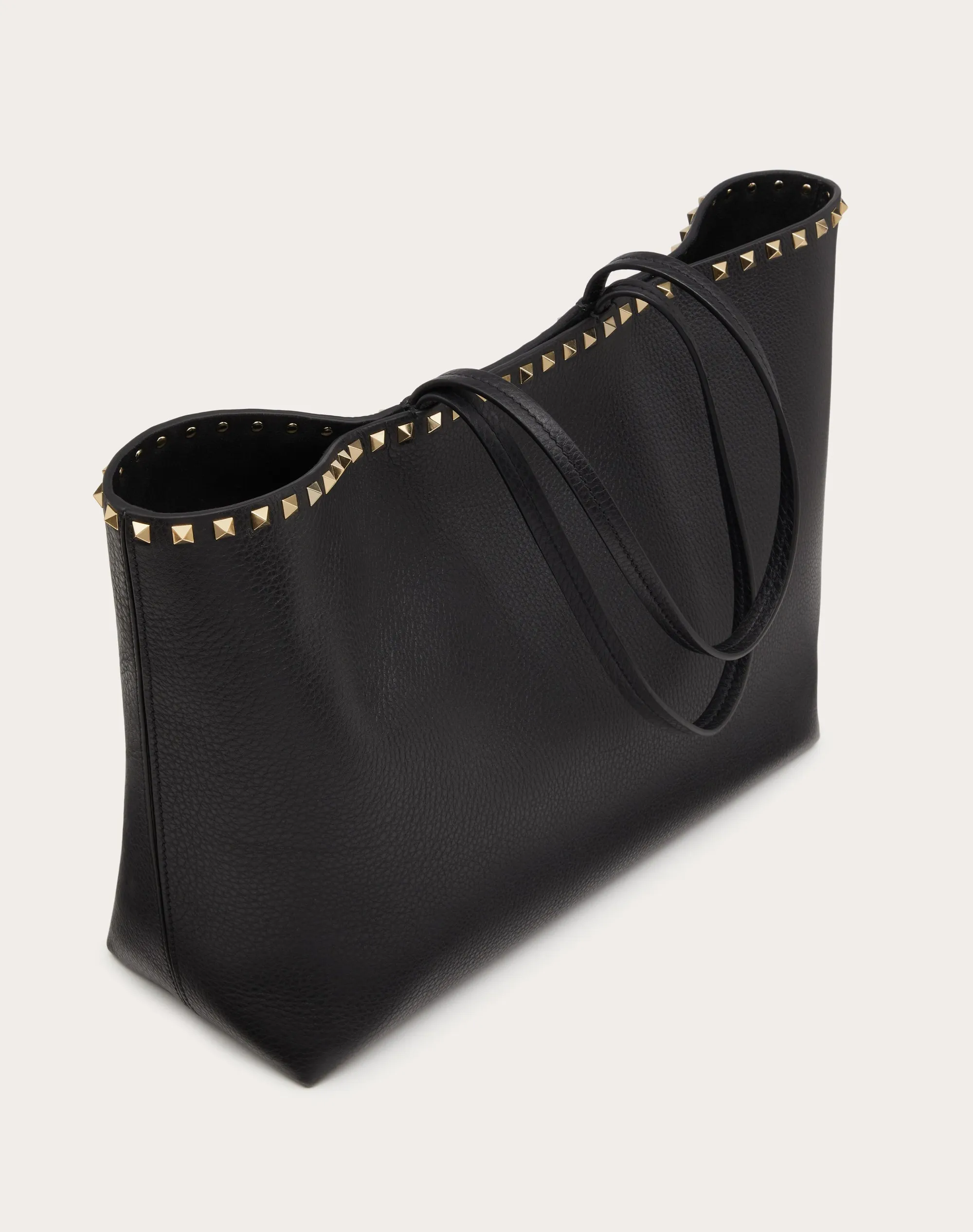 BORSA SHOPPING ROCKSTUD IN VITELLO GRANATO