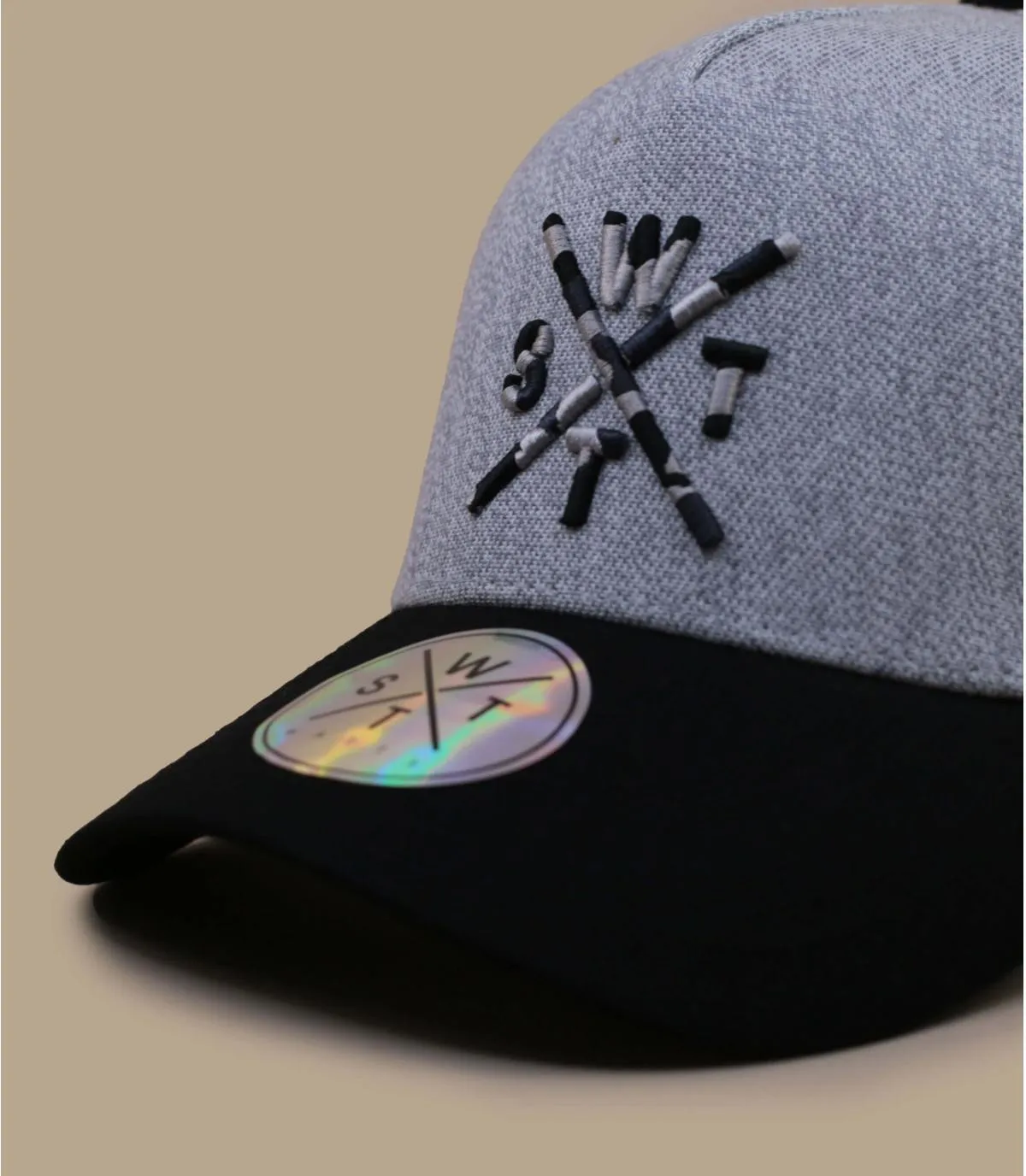 Cappello da baseball nero grigioLondon light misty grey     