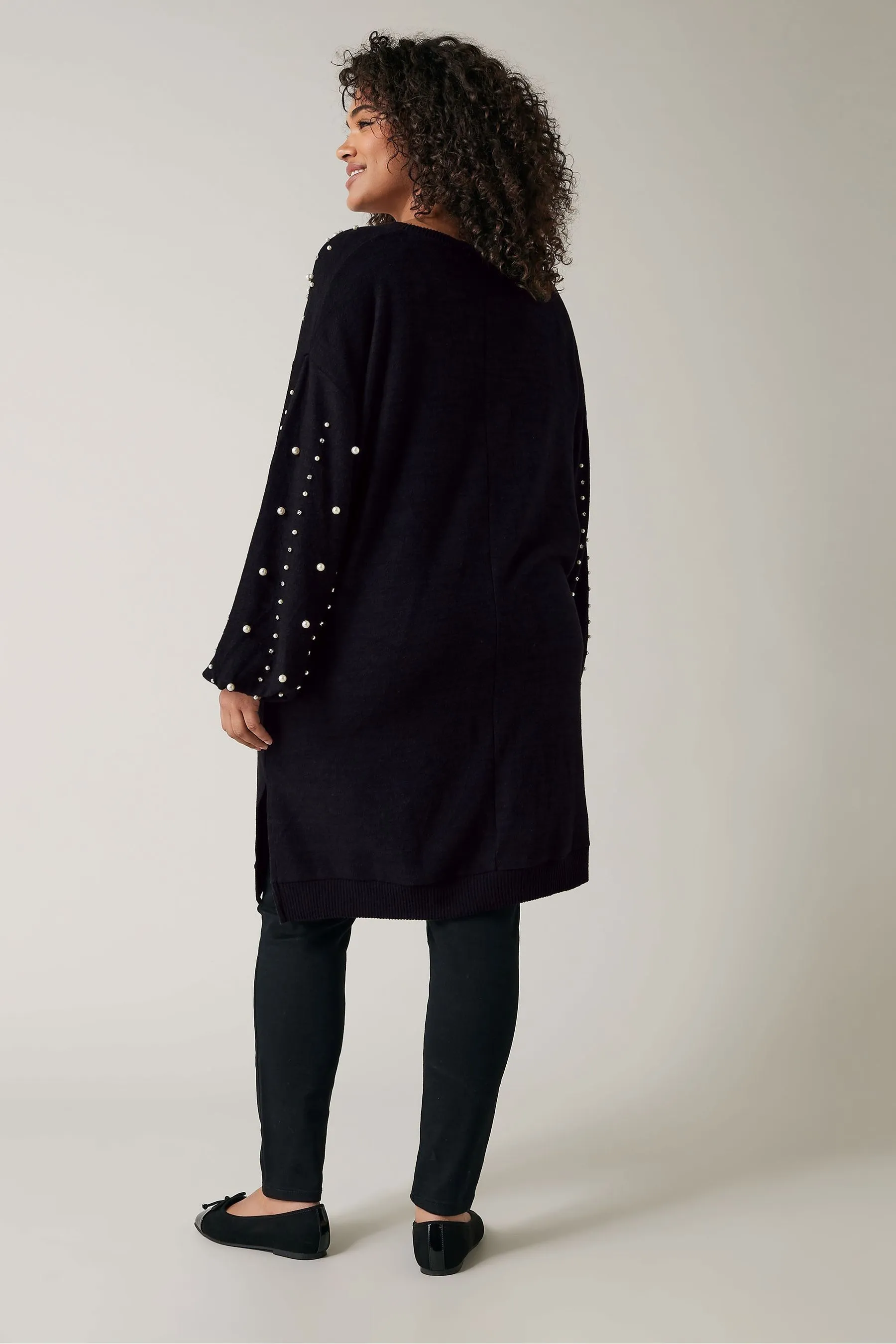 Evans - Abito maglia decorato con perle