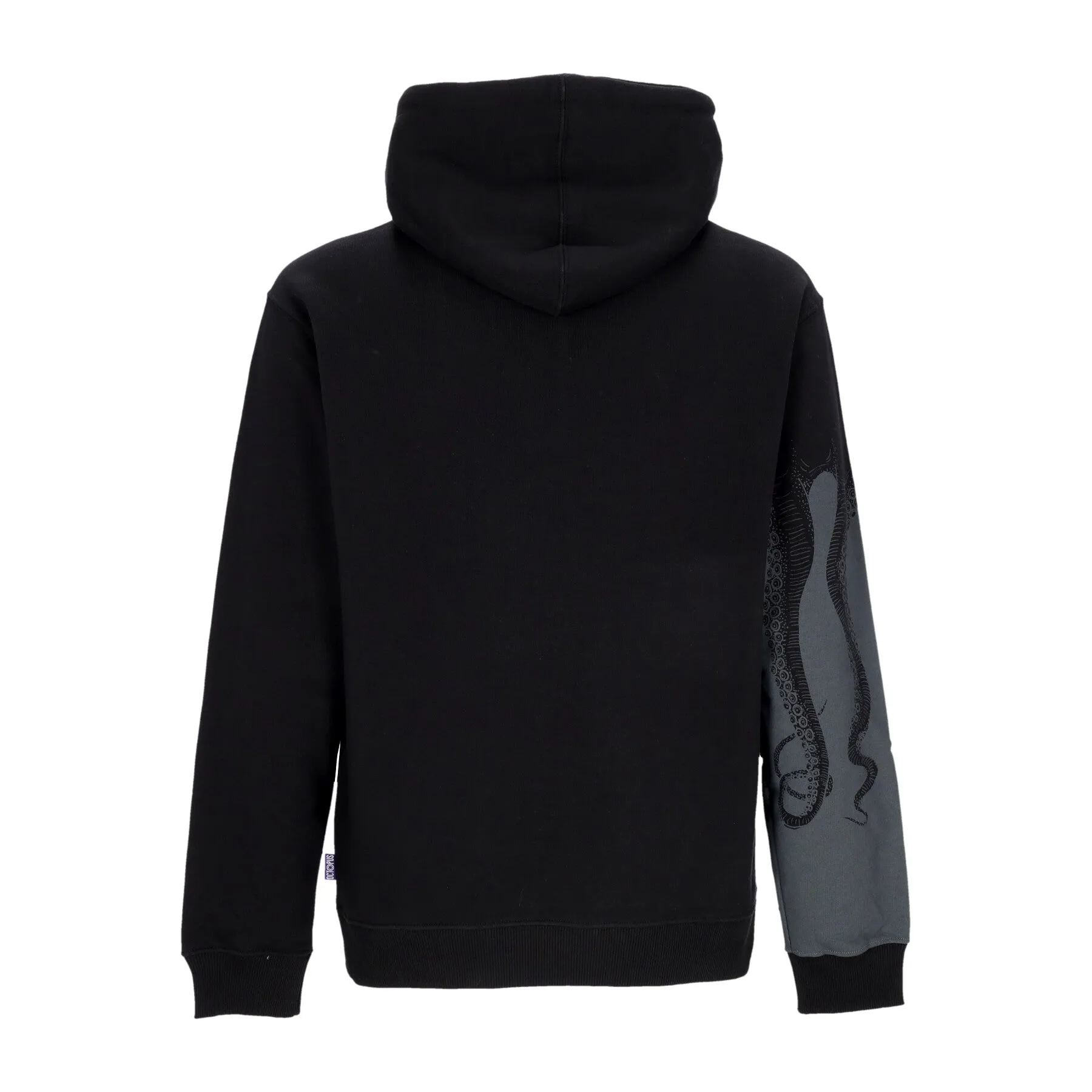 Felpa Leggera Cappuccio Uomo Side Hoodie Black