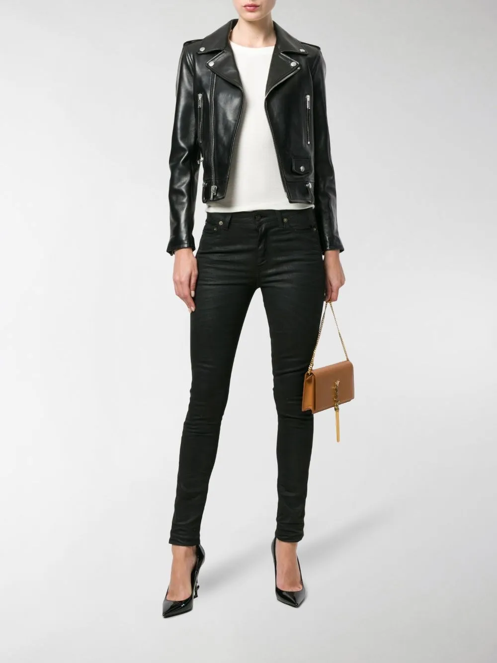 Giubbotto 'Biker' in pelle