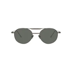 Linda Farrow - Occhiali da Sole Ovale Lou in Nichel - LFL1046C4SUN - Linda Farrow Eyewear
