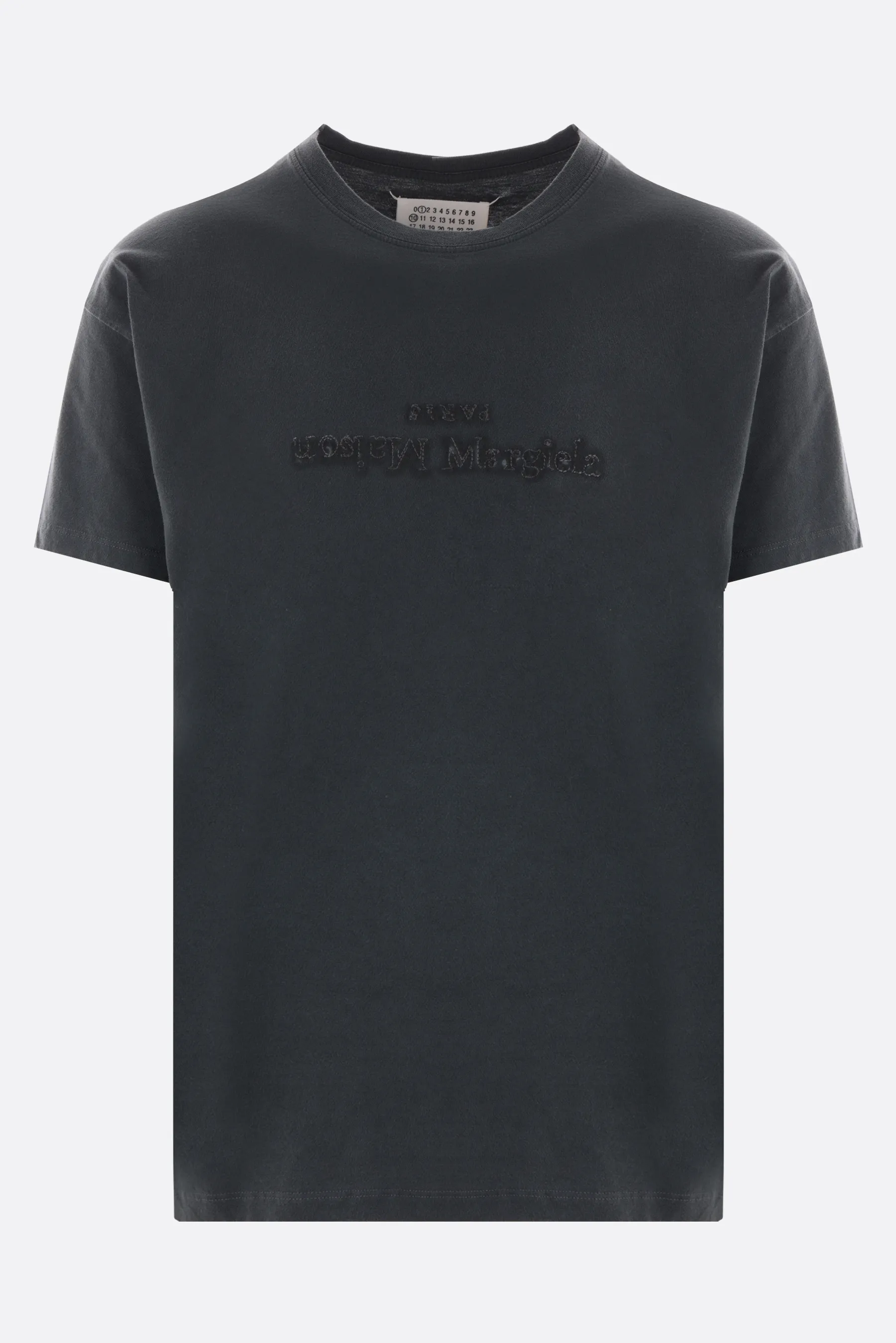  MAISON MARGIELA t-shirt in cotone ricamo logo 