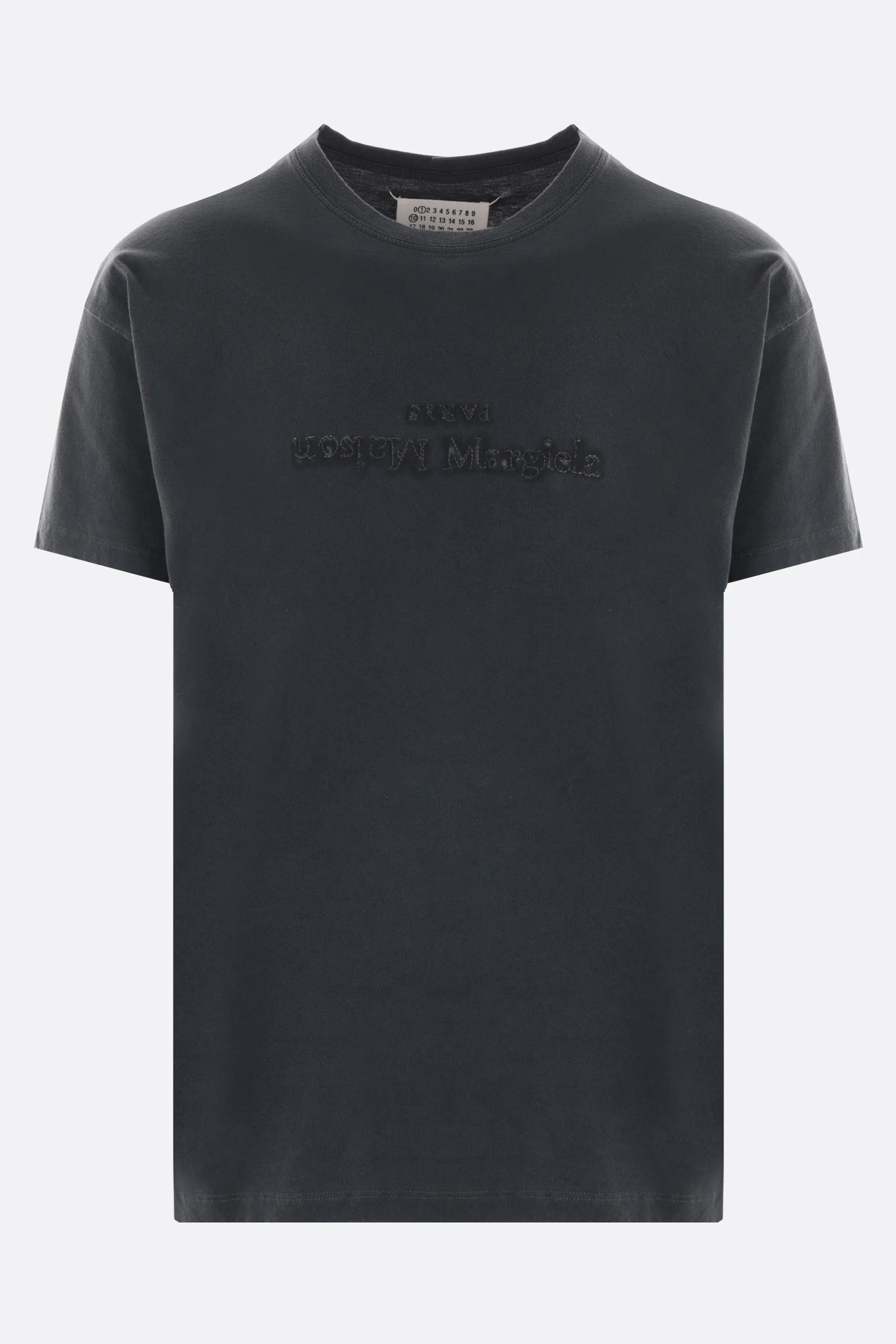  MAISON MARGIELA t-shirt in cotone ricamo logo 