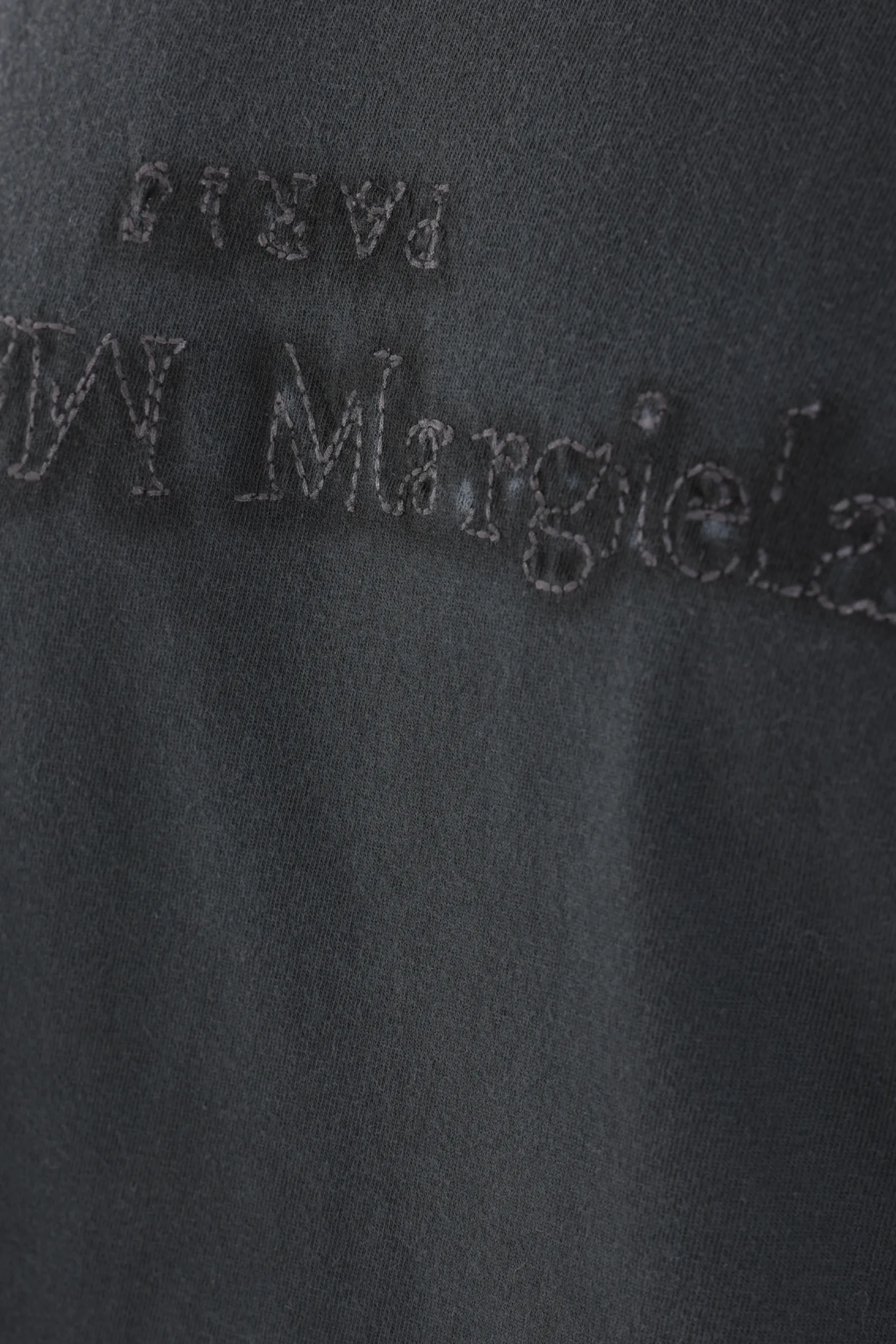  MAISON MARGIELA t-shirt in cotone ricamo logo 
