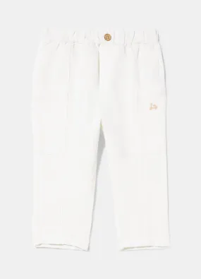 Pantalone in misto lino neonato