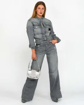 ---------------  ---------------  ---------------  ---------------  --------------Pinko TIMPANO DENIM SUIT ICED GRAY LAVAGGIO LI
