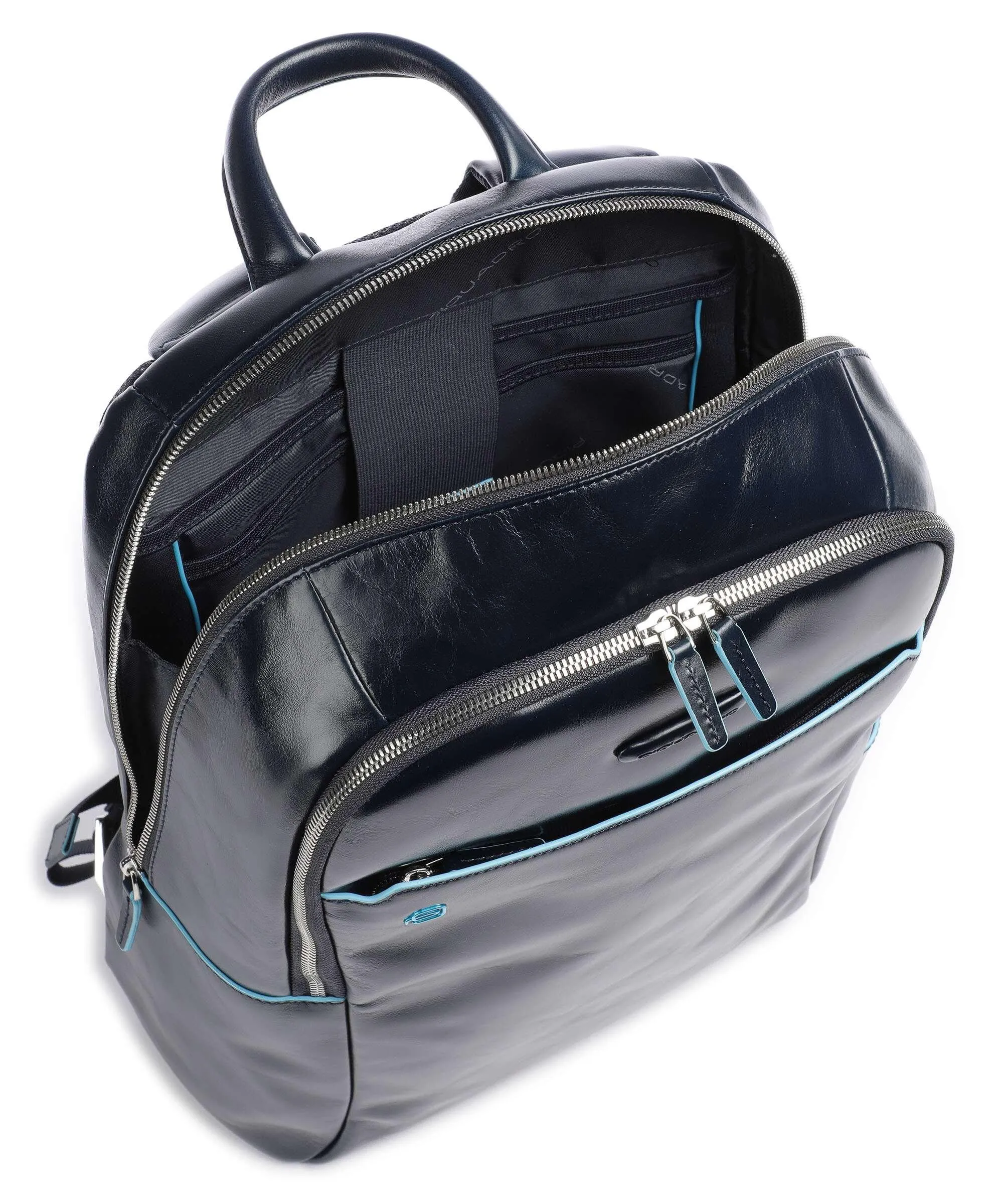  Piquadro Blue Square Zaino porta pc 13″ pelle di vacchetta grana blu scuro  