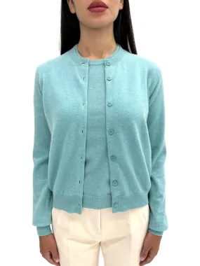 ROBERTO COLLINA   CARDIGAN VERDE IN CASHMERE E LANA