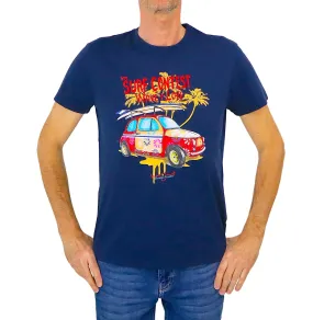 SHOCKLY t-shirt uomo cotone manica corta TS 500 8T1103 NAVY BLU estate 2024