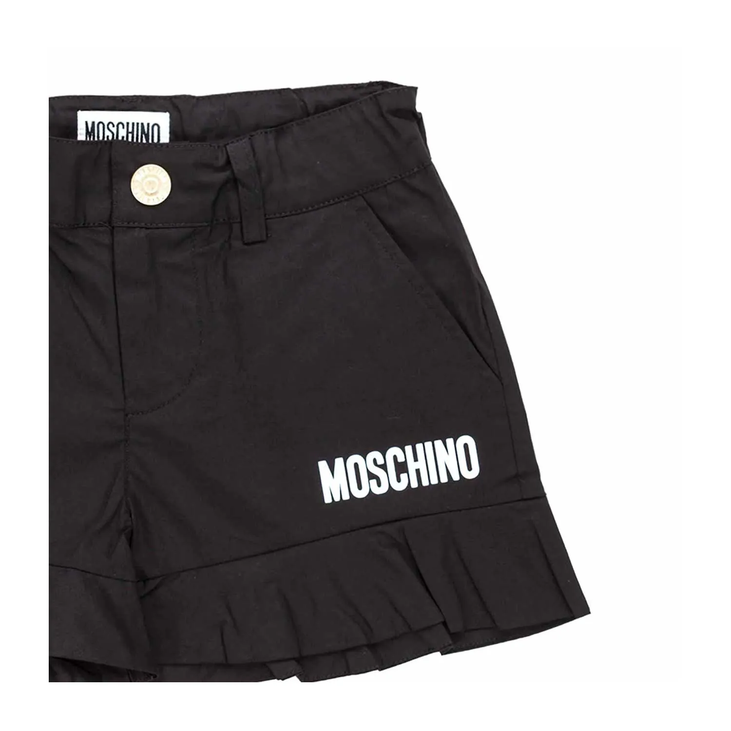 Shorts Neri Logo Bambina E Teen