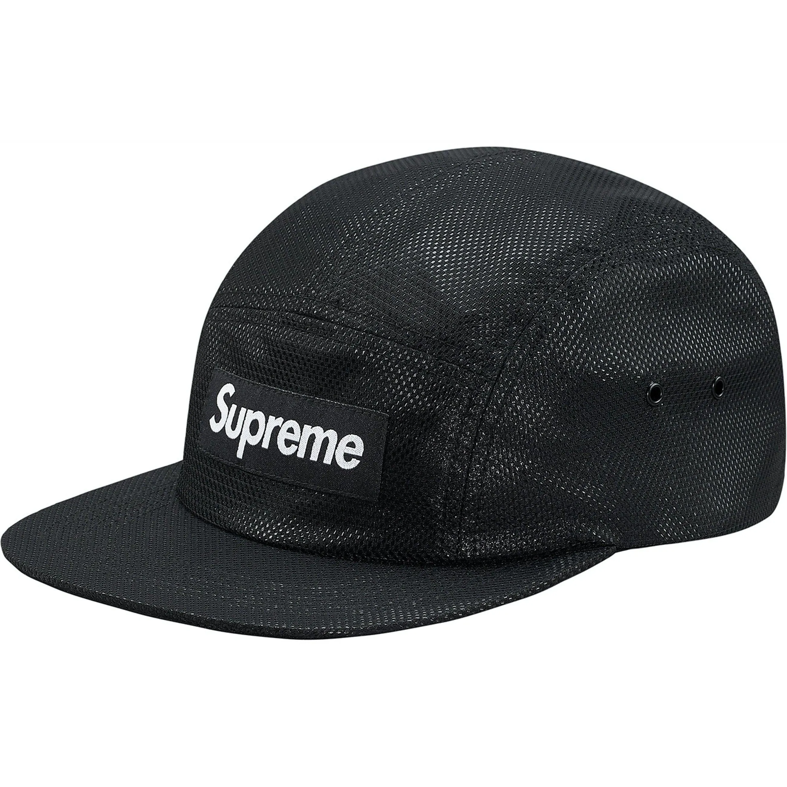Supreme Bonded Mesh Camp Cap Black